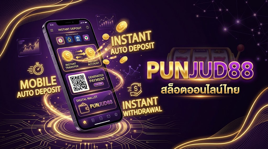 เว็บสล็อต ฝากถอนออโต้ เว็บตรง 2026 PUNJUD88 รวดเร็วทันใจ ไม่ต้องรอแอดมิน 2 ฝากถอนออโต้ PUNJUD88 ผ่านมือถือ Mobile Banking ฝากเงินทันที