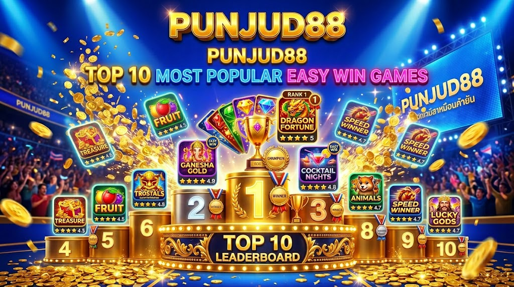 เกมสล็อตแตกง่าย ได้เงินจริง วันนี้ PUNJUD88 รวม 10 เกมยอดนิยม 1 เกมสล็อตแตกง่าย PUNJUD88 รวม 10 เกมยอดนิยม ได้เงินจริง