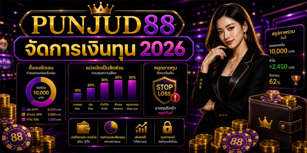 Bankroll management PUNJUD88 2026 คู่มือครบสำหรับมือใหม่ 4 จัดการเงินทุน PUNJUD88 2026