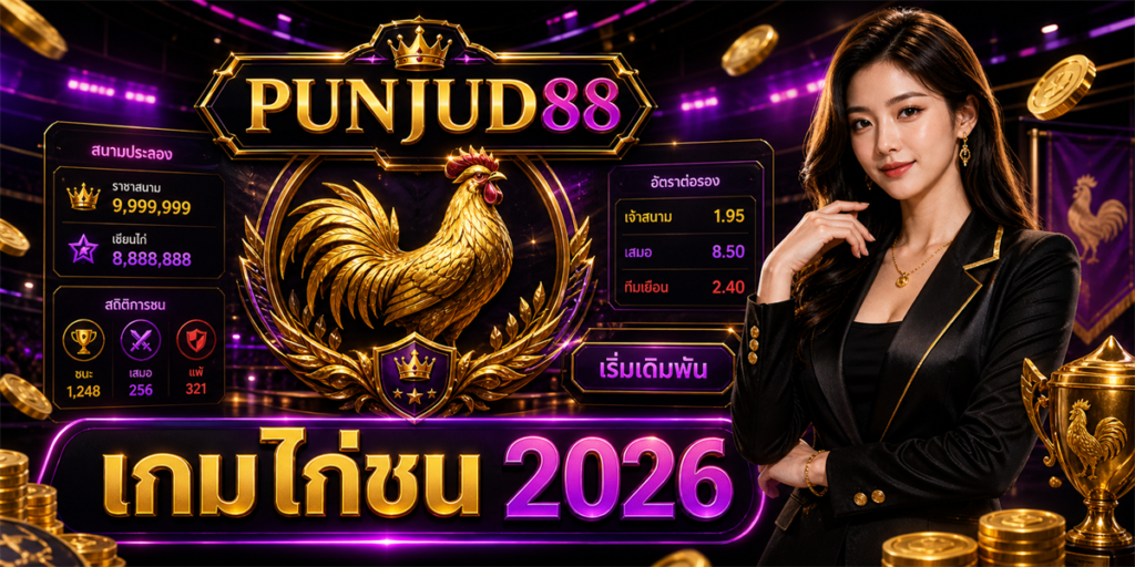 เกมไก่ชนออนไลน์ PUNJUD88 2026 คู่มือครบสำหรับมือใหม่ 9 เกมไก่ชน PUNJUD88 2026